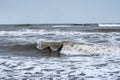 Tanker ship at sea during a storm Royalty Free Stock Photo