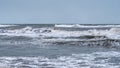 Tanker ship at sea during a storm Royalty Free Stock Photo