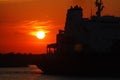 Tanker at Sunset