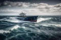 Tanker transporting oil or liquefied gas on the high seas, AI Generated