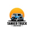 tanker truck logo vector. Royalty Free Stock Photo