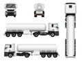 Tanker truck vector illustration on white. Royalty Free Stock Photo
