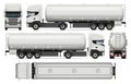 Tanker truck vector template.