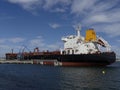 Tankership docked at the Oil Terminal.