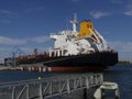 Tankership docked at the Oil Terminal.