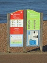 Tankerton bay resort information board Royalty Free Stock Photo