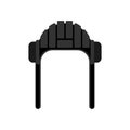 Tankman cap isolated. Tankman Military hat. Illustration for 23