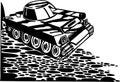 Tanks, armored vehicles - Vector illustration. Royalty Free Stock Photo