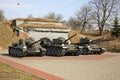Tanks in Brest-Litovsk fortres. Brest Royalty Free Stock Photo