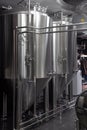 Tanks in microbrewery Royalty Free Stock Photo