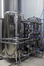 Tanks in microbrewery Royalty Free Stock Photo