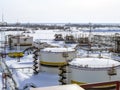 Tanks with oil owned oil company Rosneft.