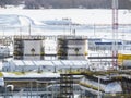 Tanks with oil owned oil company Rosneft. Royalty Free Stock Photo