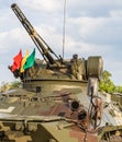 Tanks performing in military parade of Royal Thai Navy, Naval Base, Chonburi, Thailand