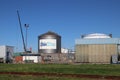 Tanks and pipes in the chemical industries of ShinEtsu in the Botlek Harbor in Rotterdam in the Netherlands.