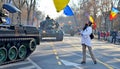 Tanks on Romanian National Army Parade, 2016 Bucharest. Romania Royalty Free Stock Photo