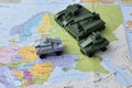 Tanks between Ukraine and Russian border Royalty Free Stock Photo