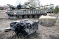 Tanks on the Ukrainian front line conflict military