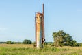 An oil field operational tank.