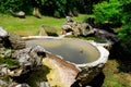 Tanks with water green Berici hills in the province of Vicenza in Veneto (Italy)