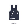 tanktop icon on white background. Simple element illustration from clothes concept