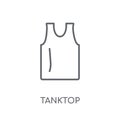 tanktop linear icon. Modern outline tanktop logo concept on whit