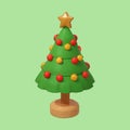 Tannenbaum Touch: Iconic Christmas Tree Illustration Royalty Free Stock Photo