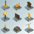 Tanner color gradient isometric icons