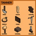Tanner color isometric icons