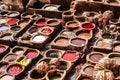 Tanneries of Fes, Morocco, Africa Old tanks of the Fez`s tanneri