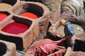 Tannery in Fes 6 Royalty Free Stock Photo