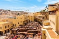 Tannery in Fez, Fes el Bali, Morocco, Africa Royalty Free Stock Photo