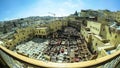 Tannery In Fez Medina in Morocco Royalty Free Stock Photo