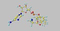 Tannic acid molecular structure isolated on grey