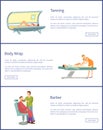 Tanning, Body Wrap and Barber Shop Web Posters