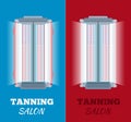 Tanning salon vector illustration