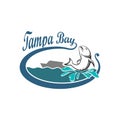 Tanpa bay fishing illustration vector