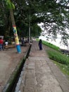 tantalizing foot path adjacent to brahmaputra river