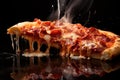 Tantalizing Hot pizza cheese. Generate Ai Royalty Free Stock Photo