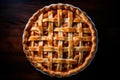 Tantalizing Pie top view food. Generate Ai Royalty Free Stock Photo