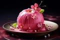 Tantalizing Pink apple dessert. Generate Ai Royalty Free Stock Photo