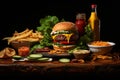 Iconic Culinary Pair: Fresh Cheeseburger & Crispy Fries