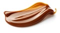 close up of a chocolate syrup drop on white background with clipping path.Generative AI Royalty Free Stock Photo