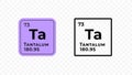 Tantalum, chemical element of the periodic table vector Royalty Free Stock Photo