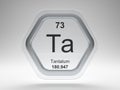 Tantalum symbol hexagon frame Royalty Free Stock Photo