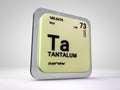 Tantalum- Ta - chemical element periodic table Royalty Free Stock Photo