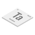 Tantalum, Ta, periodic table element Royalty Free Stock Photo