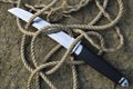 Tanto knife with a rope Royalty Free Stock Photo