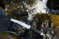 Tanto knife in water Royalty Free Stock Photo