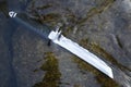 Tanto knife in water Royalty Free Stock Photo